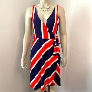 EXPRESS | Long Sleeve Stripes Dress multi-color